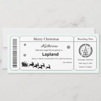 Bon de Noël, Billet de carte d'embarquement person