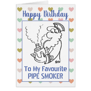 Bon Fumeur de tuyaux d'anniversaire