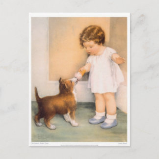 Bon Garçon ! Carte postale Collie Bordure