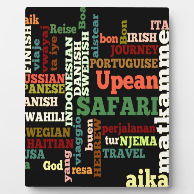 Bon Italian Irish Safari Hapanese Voyage Fotoplatte (Vorderseite)