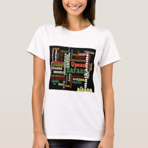 Bon Italian Irish Safari Hapanese Voyage Text Kuns T-Shirt