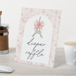 Bon Jour be Pink Toile Diaper Raffel Sockelschild