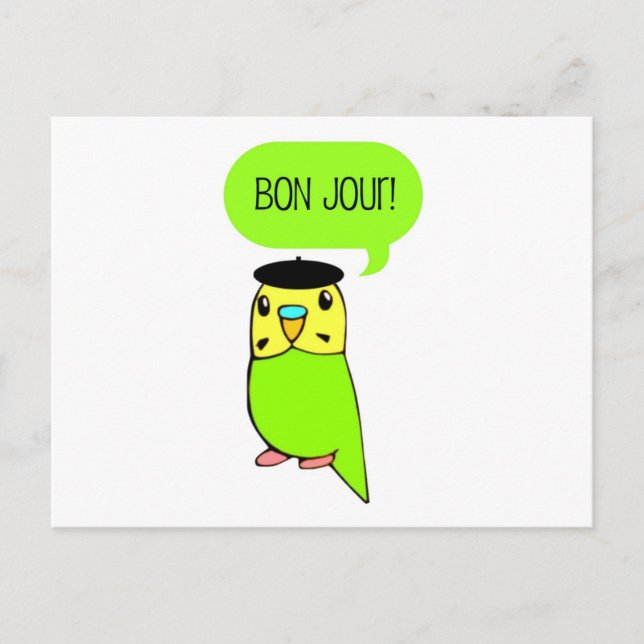 Bon Jour! Postkarte (Vorderseite)