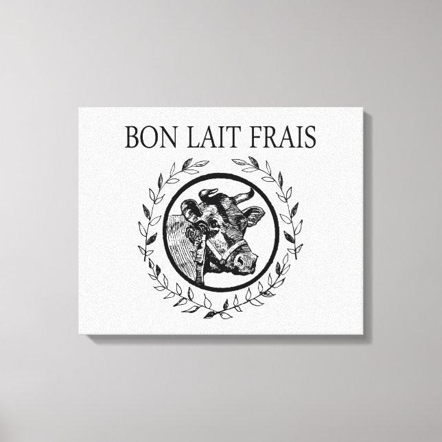 Bon Lait Frais Leinwanddruck (Vorderseite)