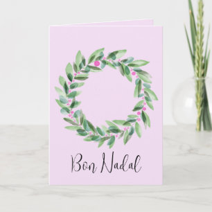 Bon Nadal, couronne de Noël catalane Carte de vaca