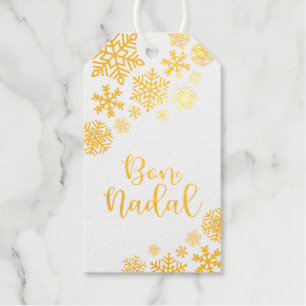 Bon Nadal frohe Weihnachten im Katalanischen, eleg Geschenkanhänger