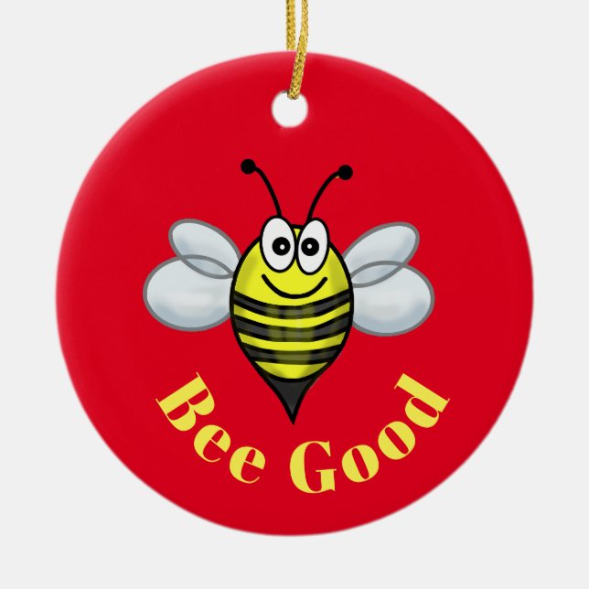 Bon ornement de Noël d'abeille (Devant)