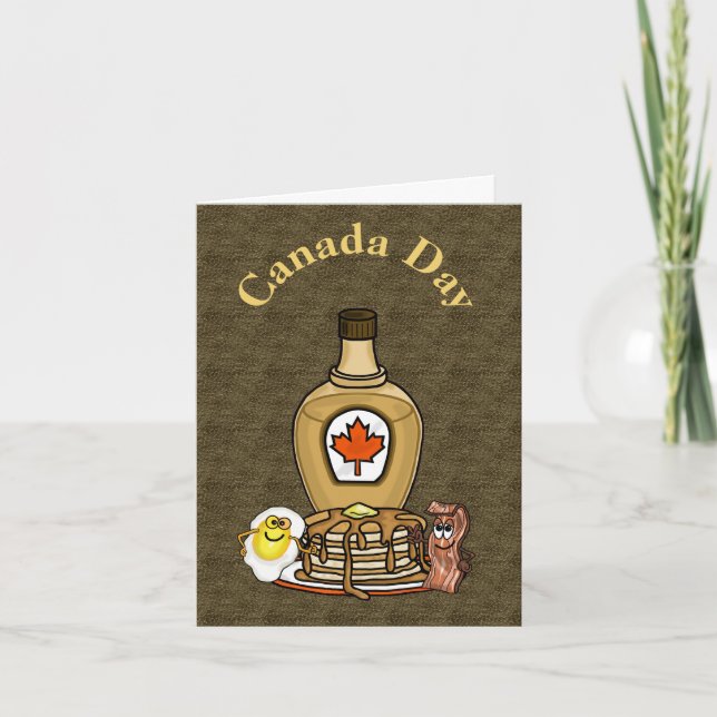 Bon petit déjeuner pour la carte de fête du Canada (Devant)