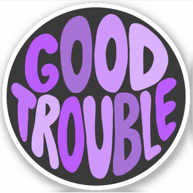 Bon problème Purple Letple Sticker Vinyl (Devant)