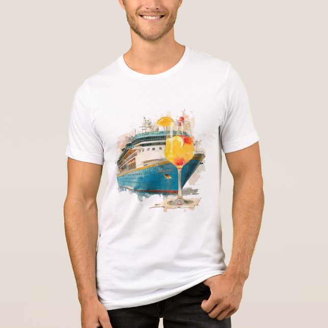 Bön-Reise: Kreuzfahrtschiff-Flucht Tri-Blend Shirt (Vorderseite)