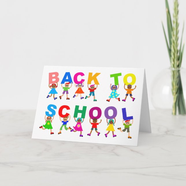 Bon retour des enfants à la Faire-part scolaire (Devant)