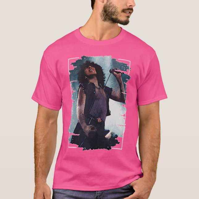 Bon Scott Brush Art T-Shirt (Vorderseite)