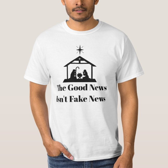 Bon T-shirt non faux de Manger de nouvelles de (Devant)