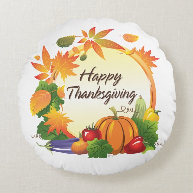 Bon thanksgiving 5A Coussins rondes (Devant)