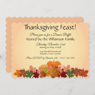 Bon thanksgiving Buffet/Dîner Fête Invitation