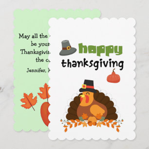 Bon thanksgiving - Carte Turquie amusante