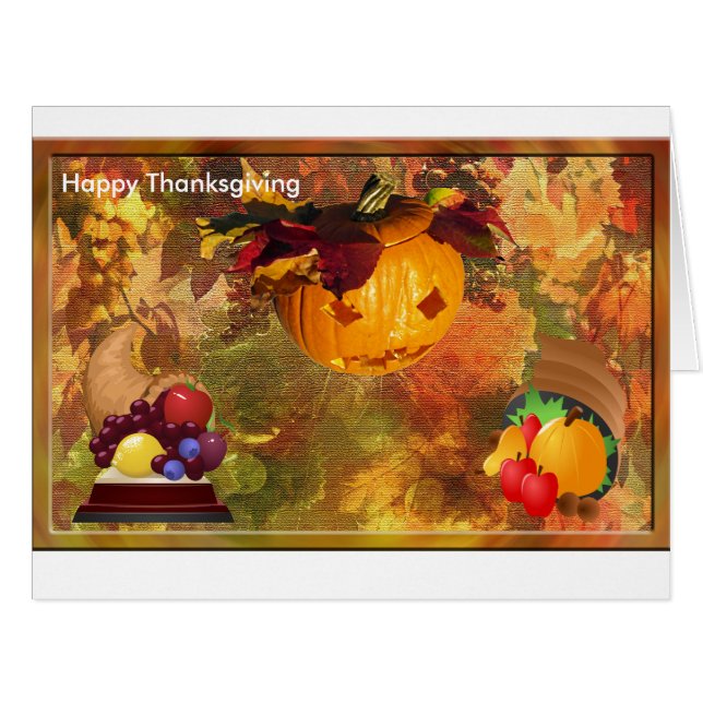 Bon thanksgiving Citrouille éffrayant (Devant horizontal)