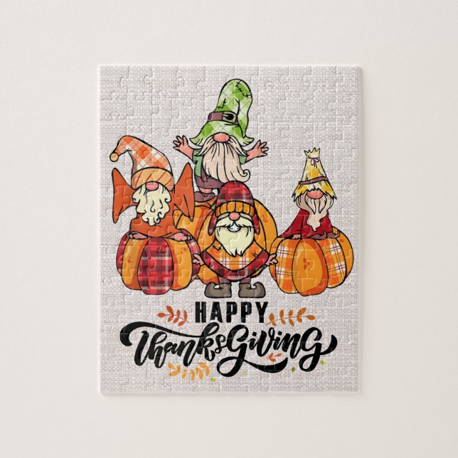 Bon thanksgiving Gnomes Puzzle (Vertical)