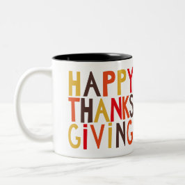BON THANKSGIVING ! Mug à café à deux tons