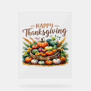 Bon thanksgiving - Panier de récolte avec Citrouil