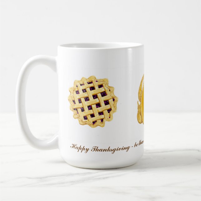 Bon thanksgiving Pies Et Turquie Merci Mug (Gauche)