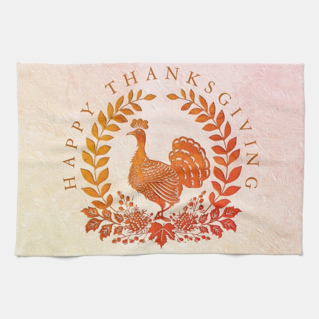 Bon thanksgiving Turquie serviette de cuisine (Horizontal)