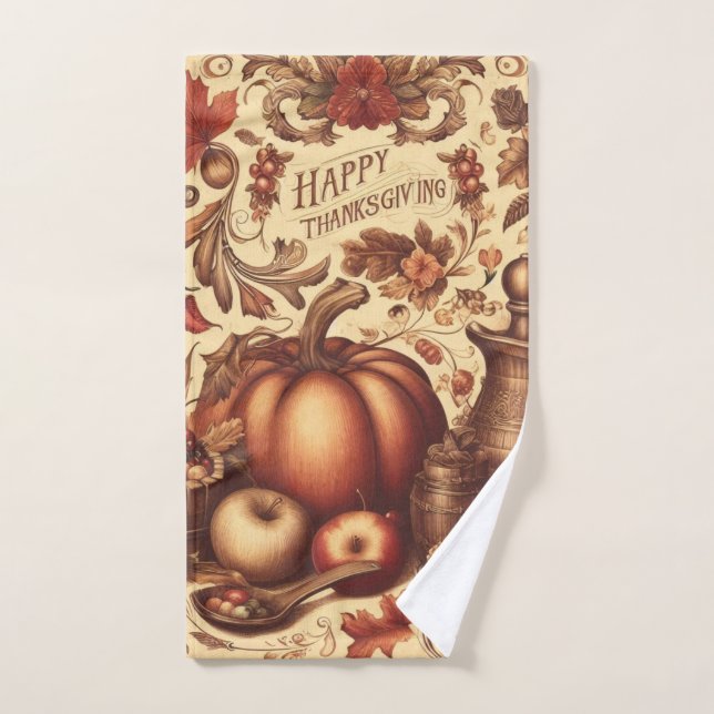 Bon thanksgiving vintage/classique (Serviette à main)