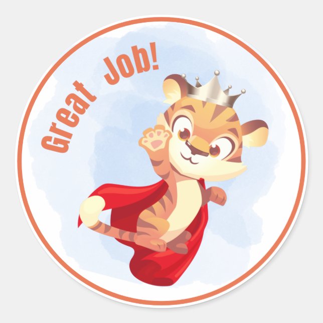 Bon Travail ! Sticker Super Tiger (Devant)