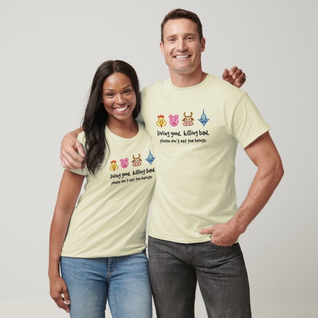 Bon vivant. Tuer le mauvais. T-shirt léger de Veg (Unisexe)
