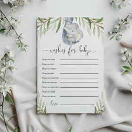 Bon voeux pour la carte d'éléphant neutre pour le 