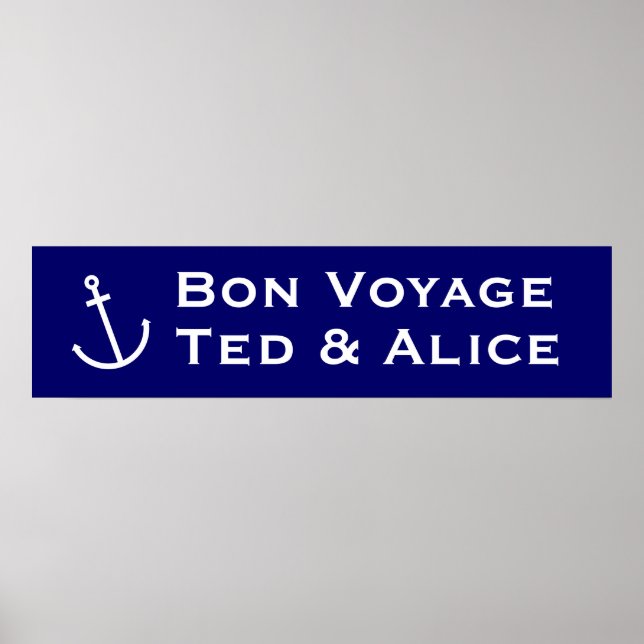 Bon Voyage Banner Poster (Vorne)