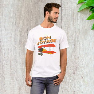 Bon Voyage Biplane Vintages Flugzeug T-Shirt