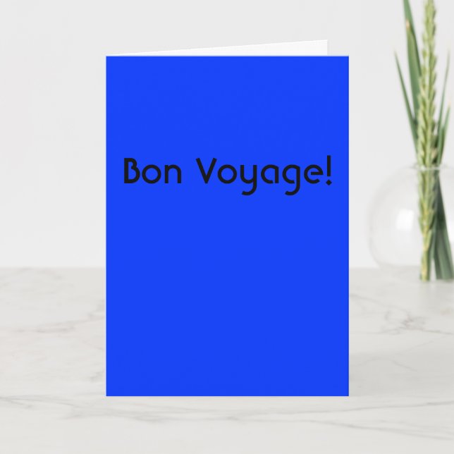 Bon Voyage ! Carte (Devant)