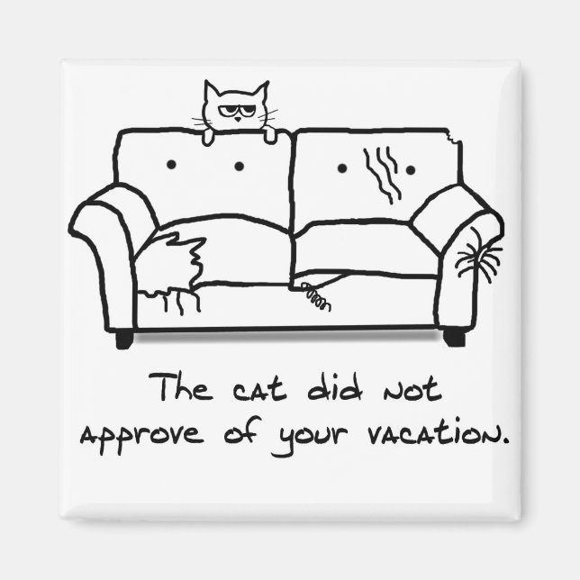 Bon Voyage from Cat - Funny Cat Kühlschrankmagnet (Vorne)