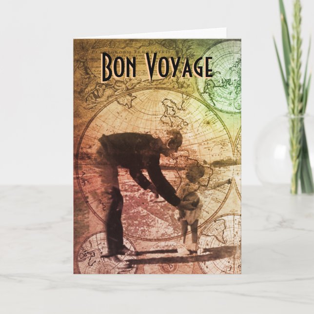 Bon Voyage Grußkarte Karte (Vorderseite)