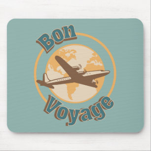 Bon Voyage Lassen Sie uns das Weltdesign bereisen Mousepad