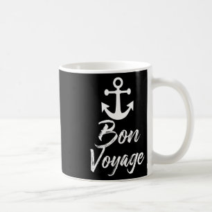 Bon Voyage Nautical Anchor Cruise Ship Graphic for Kaffeetasse