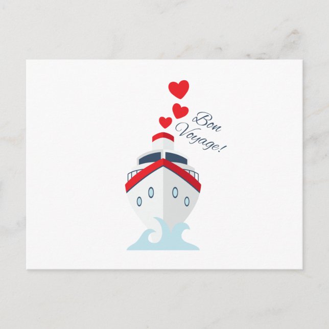 Bon Voyage Postkarte (Vorderseite)
