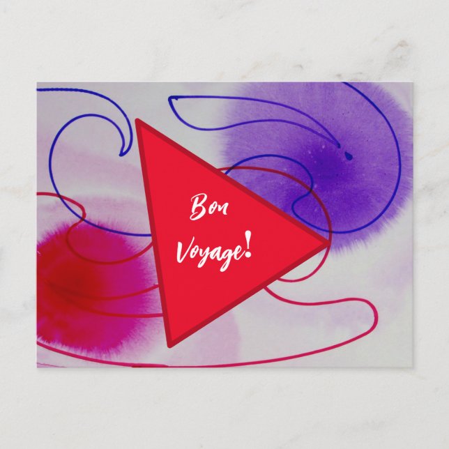 Bon Voyage Postkarte (Vorderseite)