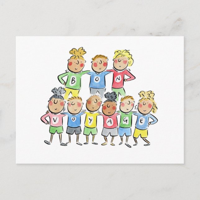 Bon Voyage Postkarte (Vorderseite)