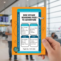 Bon Voyage Reiseparty Bordkarte