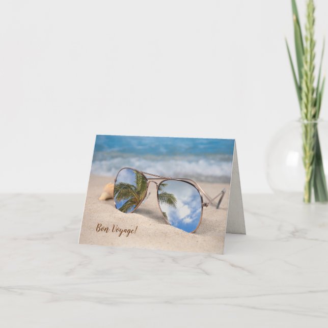 Bon Voyage Sonnenbrille im Sand Karte (Vorderseite)
