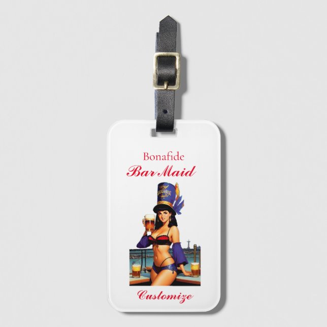 Bonafide Bar Maid Thunder_Cove Gepäckanhänger (Vorderseite Vertikal)