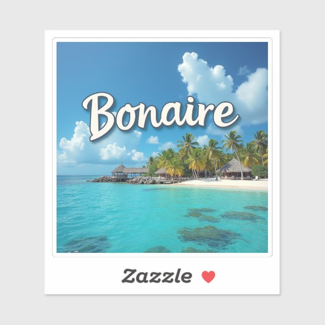 Bonaire Beautiful blue water Aufkleber (Blatt)