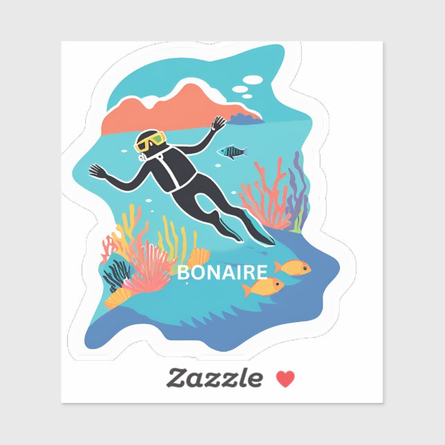 Bonaire eine glückliche Insel Aufkleber (Blatt)