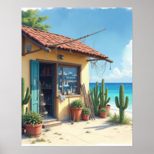 Bonaire Fischhütte ausverkauft Poster