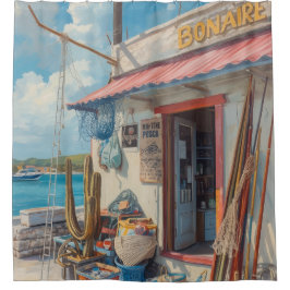 Bonaire fish shack duschvorhang