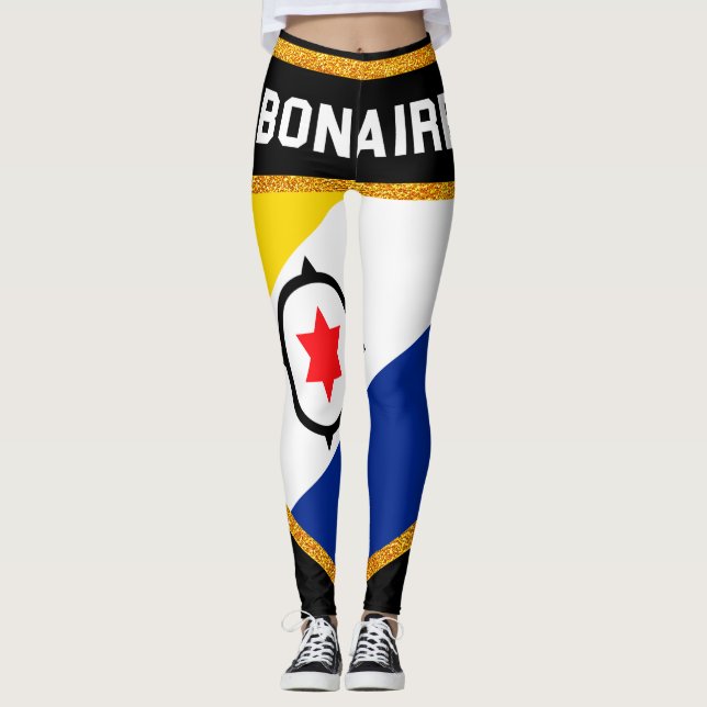 Bonaire-Flagge Leggings (Vorderseite)