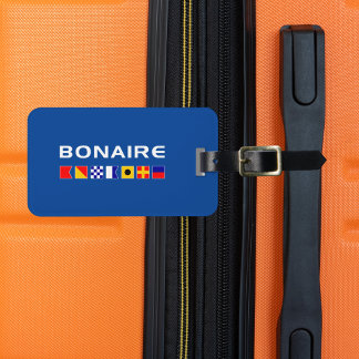 Bonaire Nautic Maritime Segelfahnen Dunkle Farbe Gepäckanhänger
