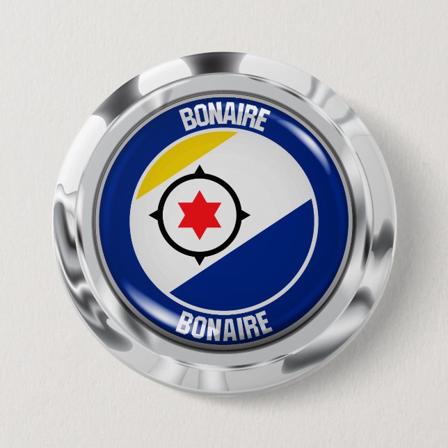 Bonaire Round Emblem Button (Vorderseite)
